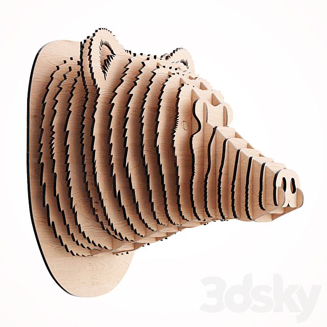 Bear Head Decor 3DSMax File - thumbnail 3