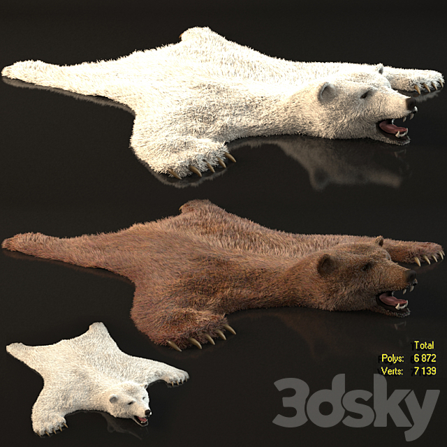 Bear pelt 3ds Max - thumbnail 1