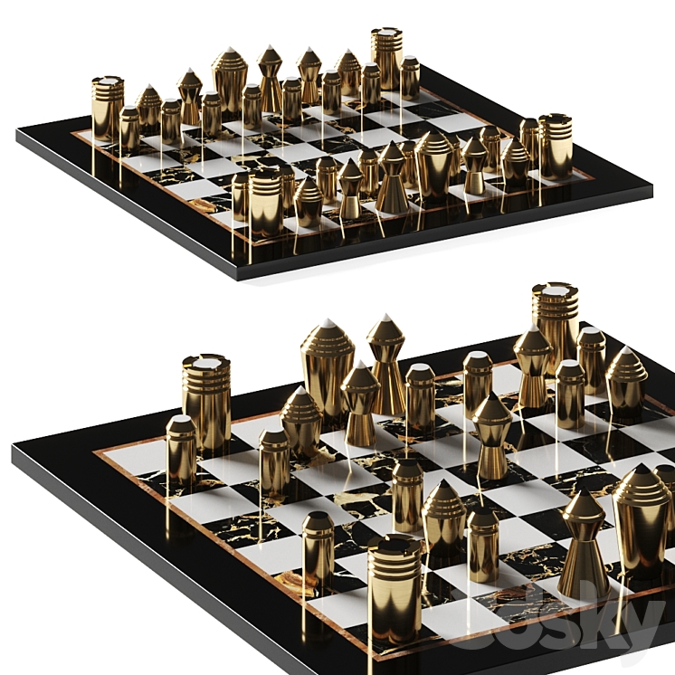 Bert Frank Gaming Partibus Chess Set 3DS Max Model - thumbnail 3