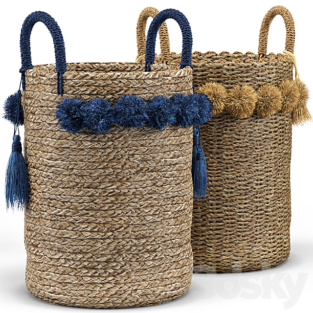 Big Sur Basket. Tassel Basket 3DSMax File - thumbnail 1