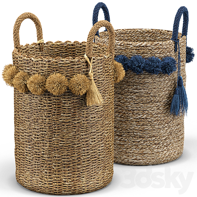 Big Sur Basket. Tassel Basket 3DSMax File - thumbnail 2