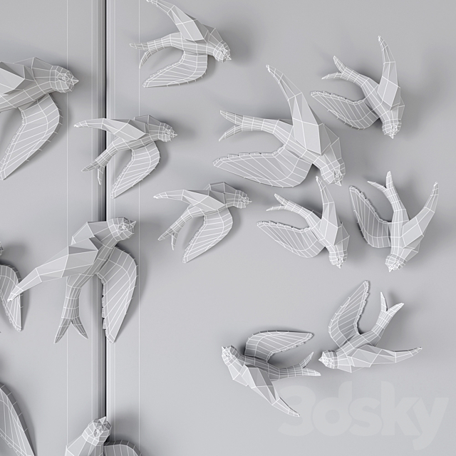 Birds GR _ Decorative Panel 1 3DSMax File - thumbnail 3