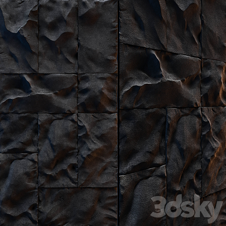 Black stone wall 3DS Max - thumbnail 1