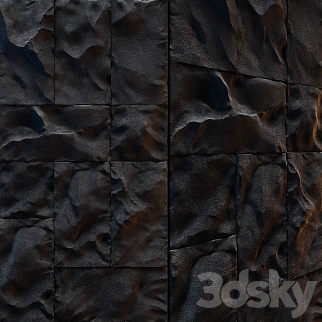 Black stone wall 3DSMax File - thumbnail 1