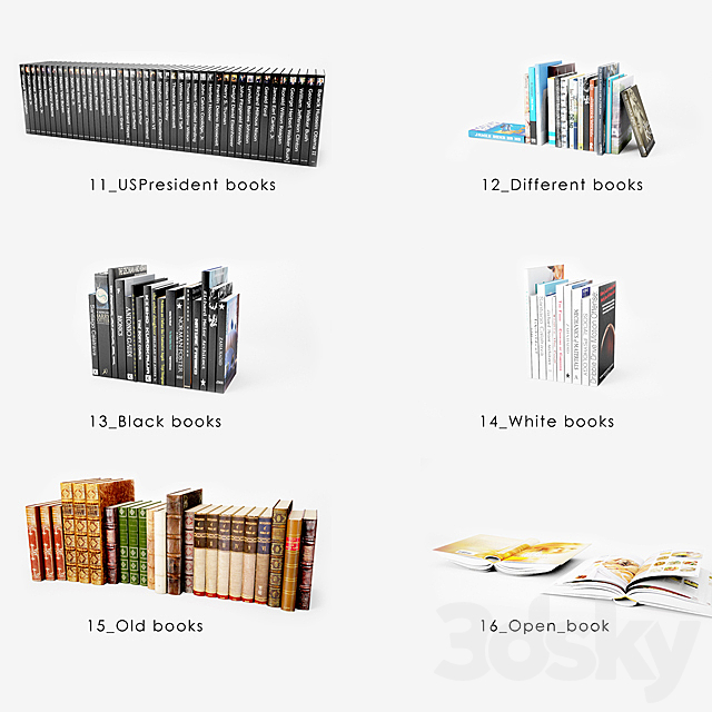 Books books 3DSMax File - thumbnail 1