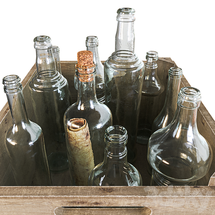 bottle crate 3DS Max Model - thumbnail 2