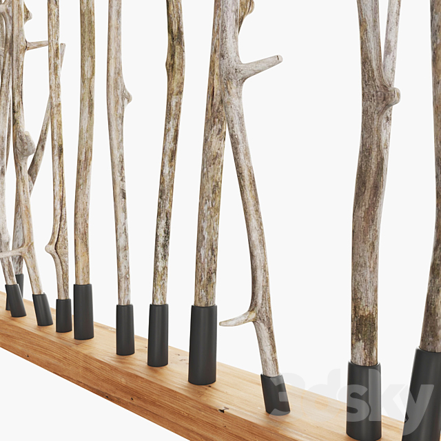 Branch decor n10 3ds Max - thumbnail 3