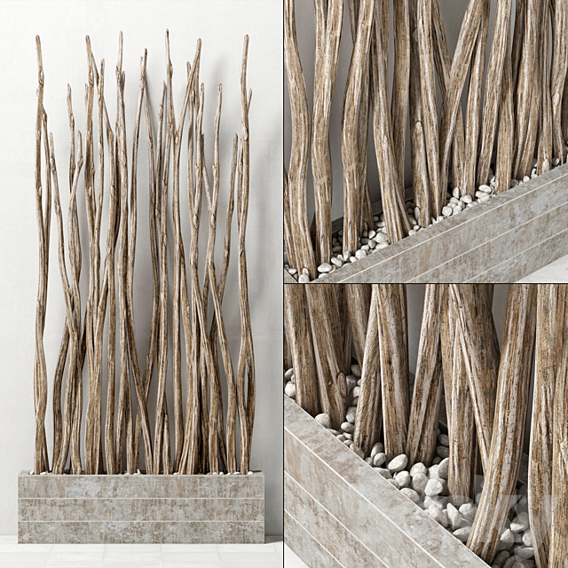 Branch sang decor pebble _ Pebble branches 3DSMax File - thumbnail 1