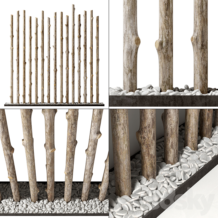 Branch thick decor fundament n1 3DS Max - thumbnail 1