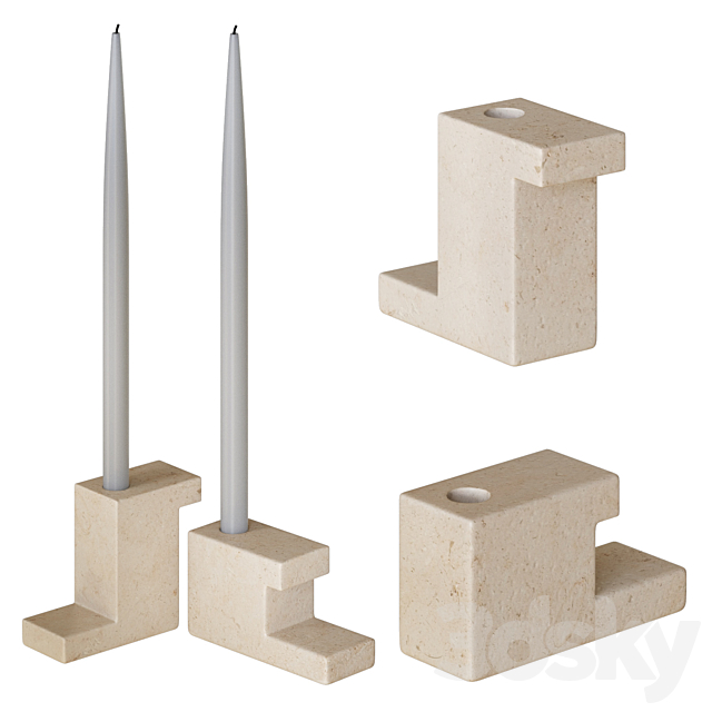 Brick Candle Holder 3ds Max - thumbnail 2