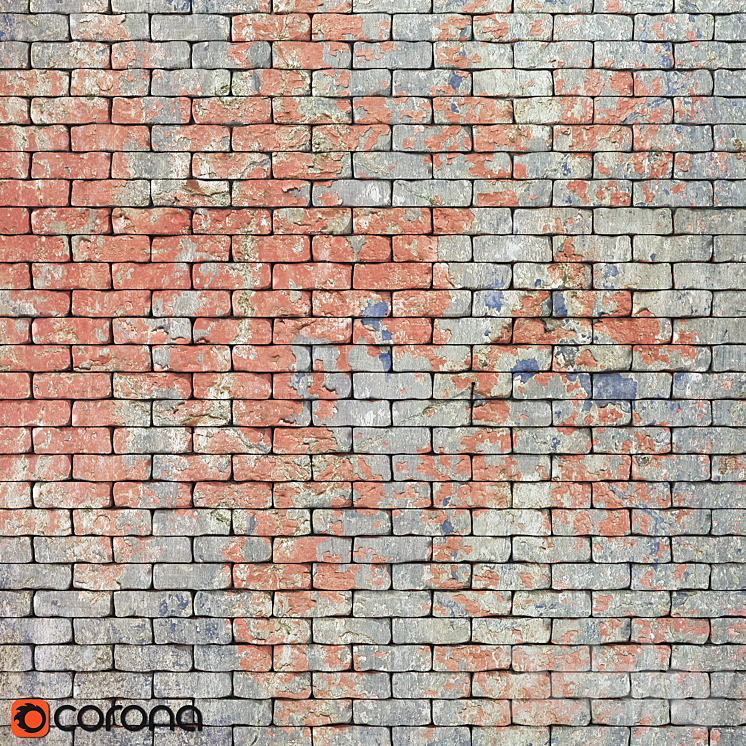 Brick wall (3 types) 3DS Max - thumbnail 2