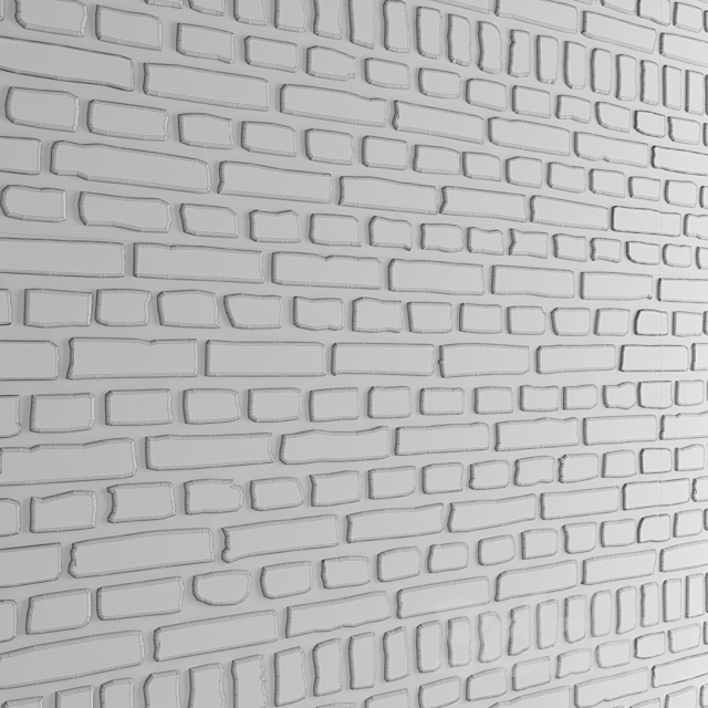 Brick wall. 3DS Max Model - thumbnail 3