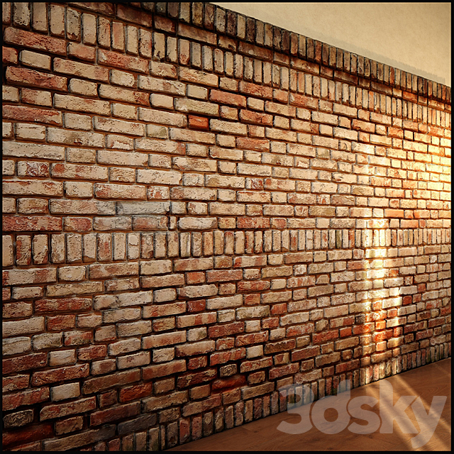 Brick wall 3DS Max Model - thumbnail 1