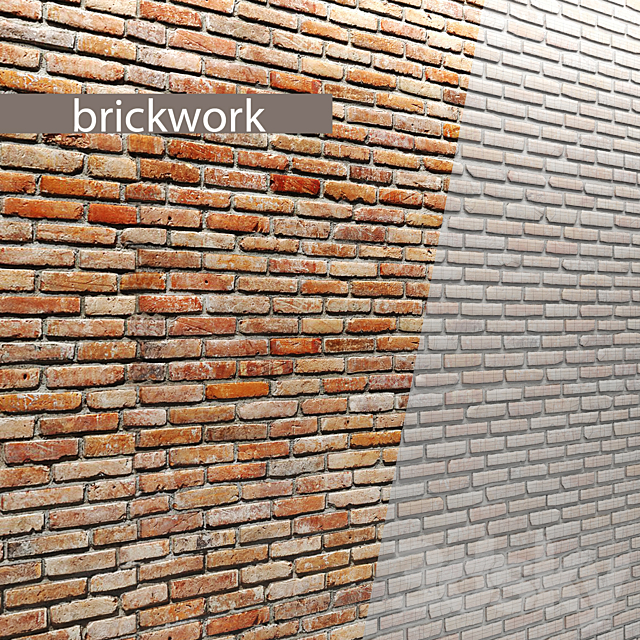 Brick wall. Masonry. brick. loft. aged. set. collection. decorative. panel. wall 3DSMax File - thumbnail 1