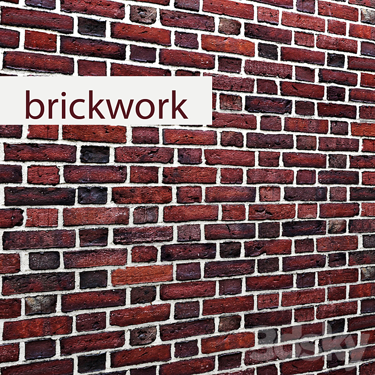 Brickworkbrickwork stonework brick loft aged set collection decorative panel walls 3DS Max - thumbnail 1