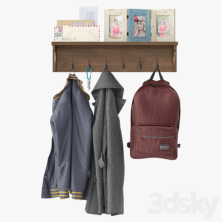 Brightmaison coat rack 3DS Max - thumbnail 2