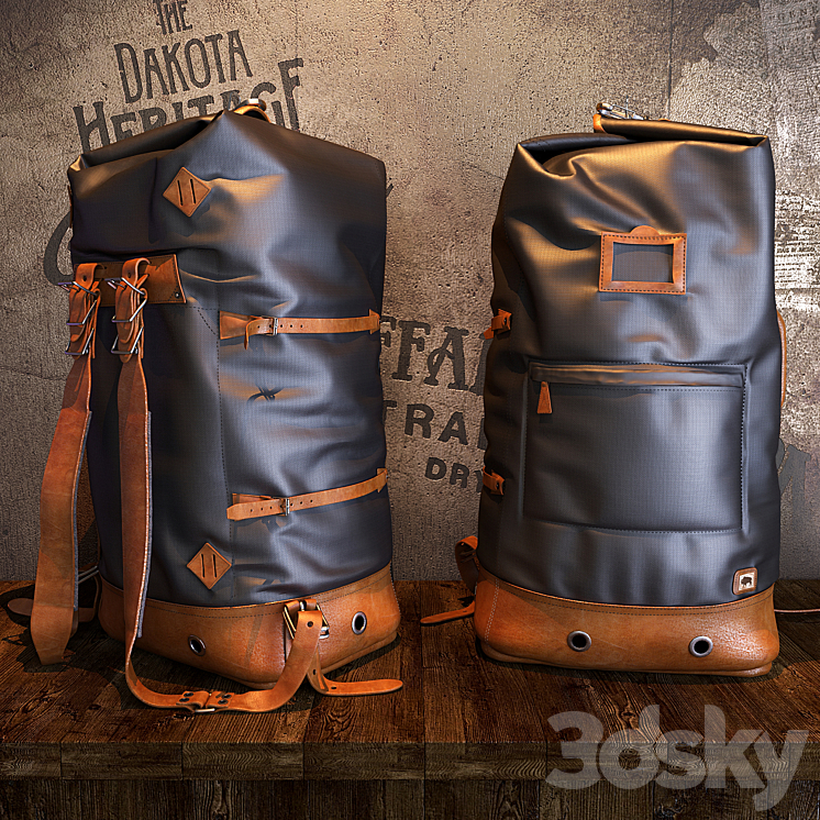 Buffalo Jackson Dakota Vintage Backpack Bag 3DS Max - thumbnail 1