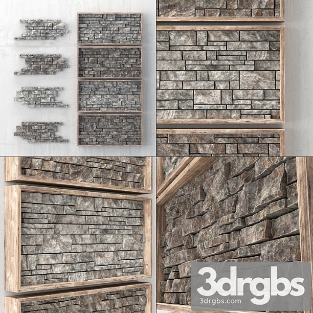 Built-in decorative panel made of bricks 3dsmax Download - thumbnail 1