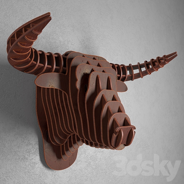 Bull head 3DSMax File - thumbnail 1