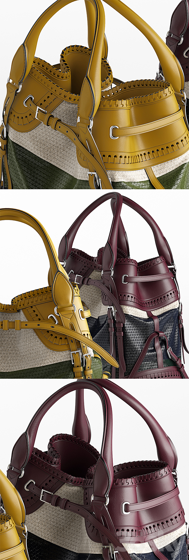 Burberry Whipstitch Bag 3ds Max - thumbnail 2