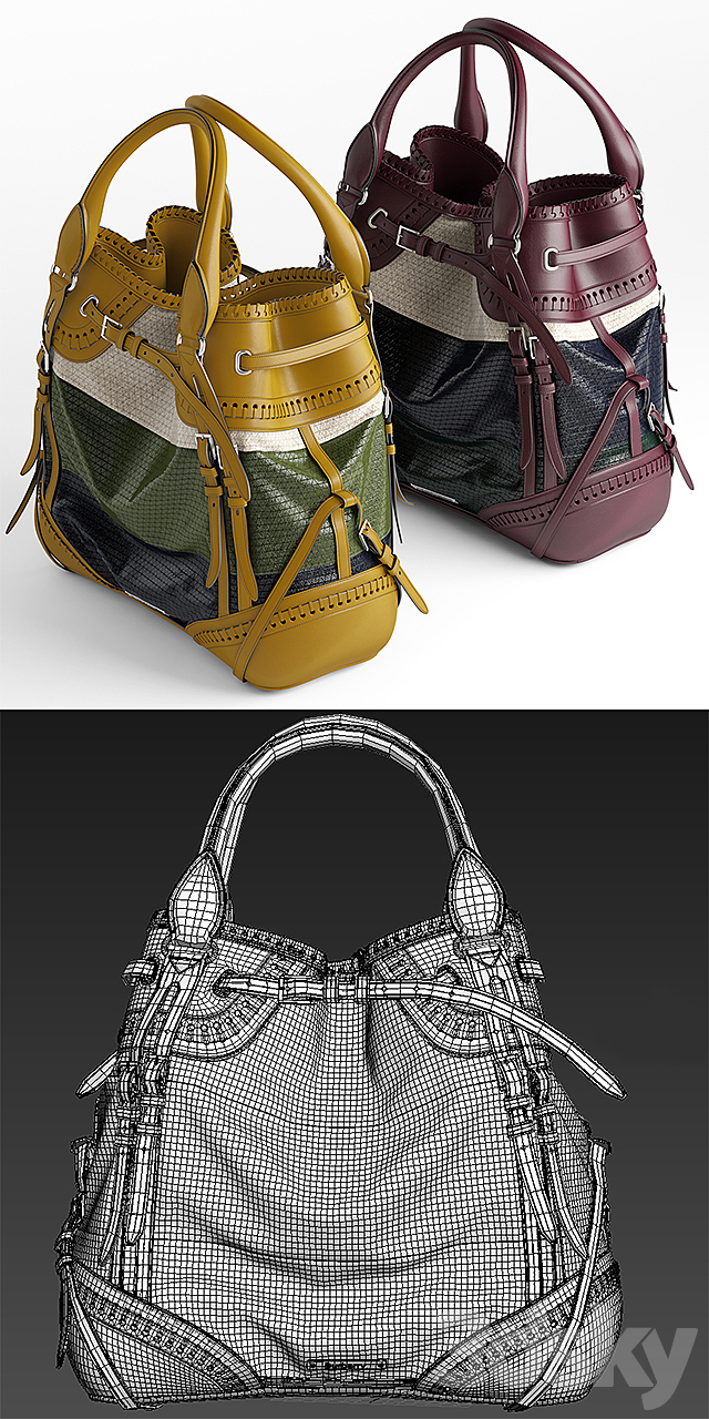 Burberry Whipstitch Bag 3ds Max - thumbnail 3