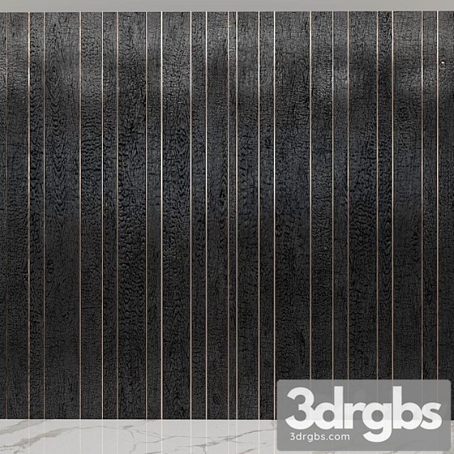 Burnt wood planks wall 3dsmax Download - thumbnail 1