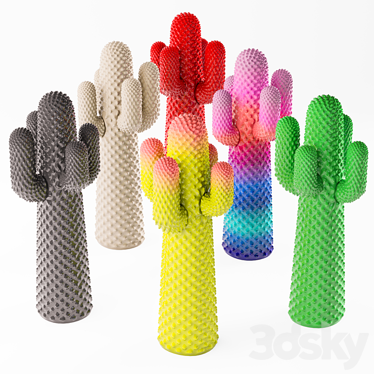 Cactus gufram coat hanger 3DS Max - thumbnail 1