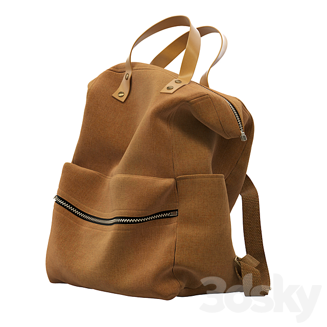 Camel brown bag 3DSMax File - thumbnail 1