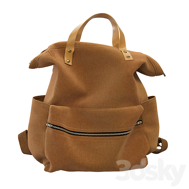 Camel brown bag 3DSMax File - thumbnail 2