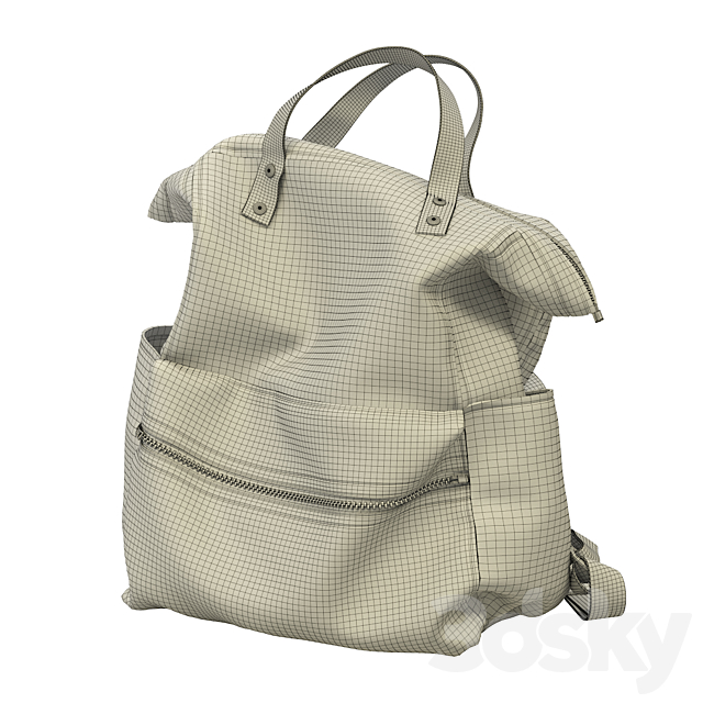 Camel brown bag 3DSMax File - thumbnail 7