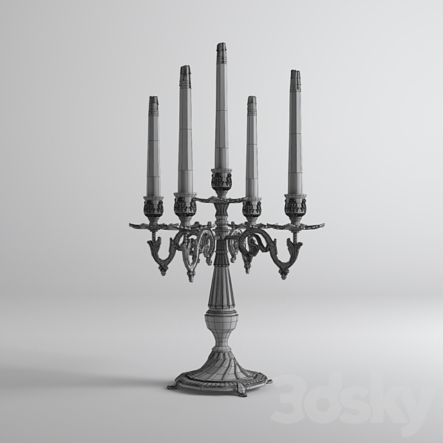 candelabrum 3DS Max Model - thumbnail 5