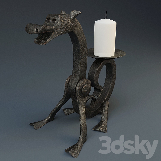 Candle-dragon 3DSMax File - thumbnail 1