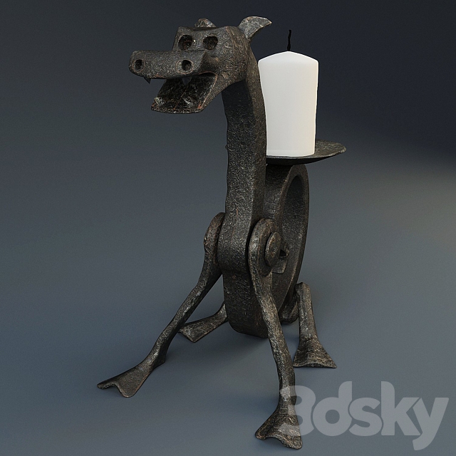 Candle-dragon 3DSMax File - thumbnail 3