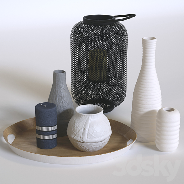 Candle Lamp and Vases 3ds Max - thumbnail 1