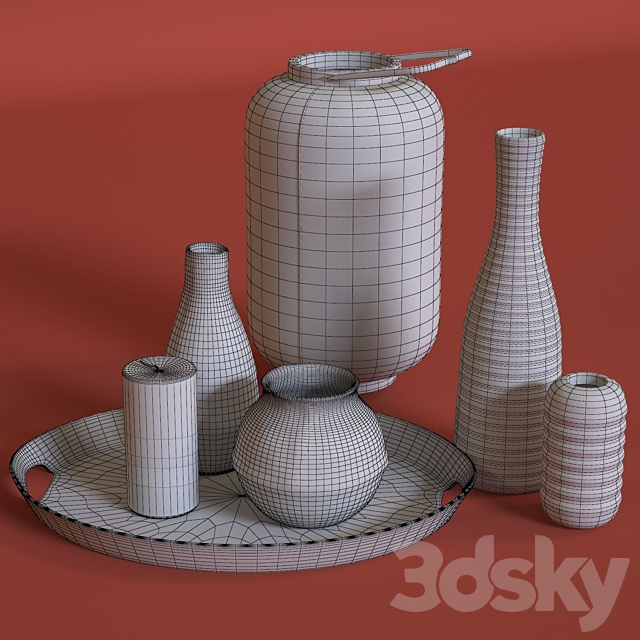 Candle Lamp and Vases 3ds Max - thumbnail 2