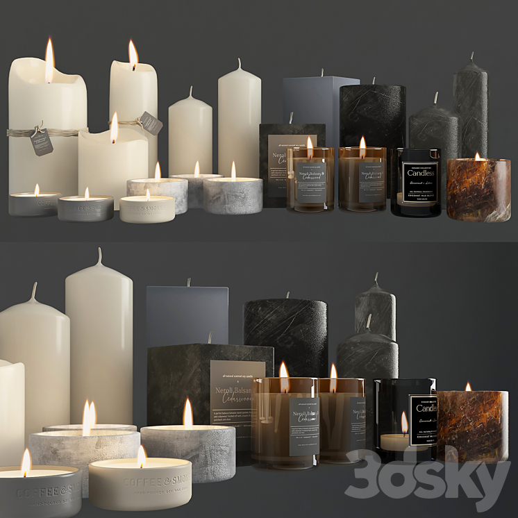 Candles 3DS Max Model - thumbnail 1