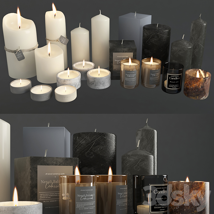 Candles 3DS Max Model - thumbnail 2