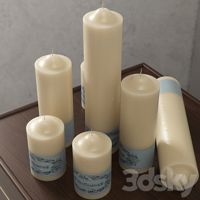 Candles 3ds Max - thumbnail 1