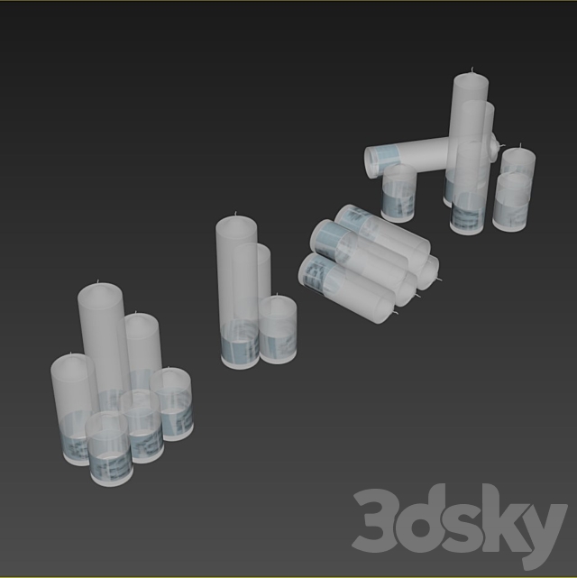 Candles 3ds Max - thumbnail 2