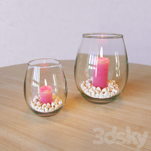 Candles in a vase 3DSMax File - thumbnail 1