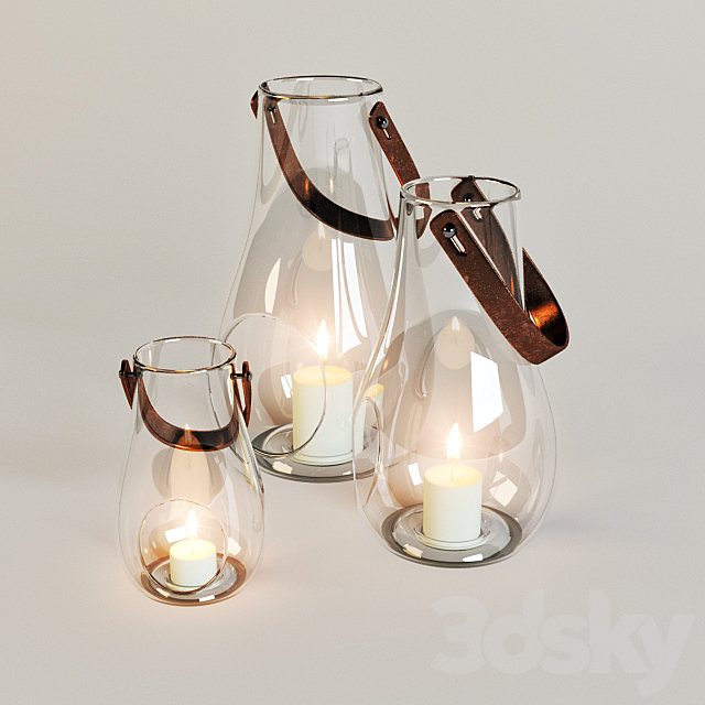 Candles in jars 3DSMax File - thumbnail 1