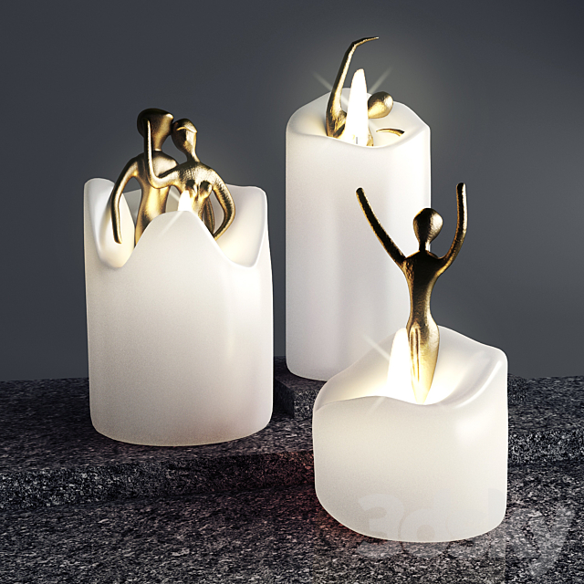 Candles with soul 3ds Max - thumbnail 1