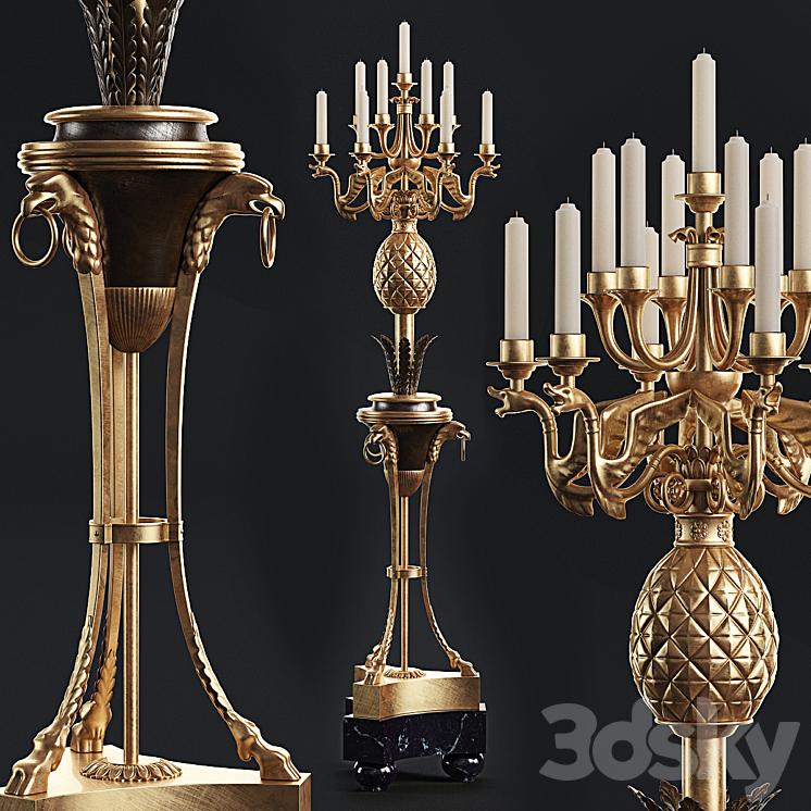 candlestick 3DS Max - thumbnail 1