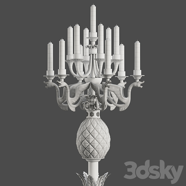 candlestick 3DS Max - thumbnail 2