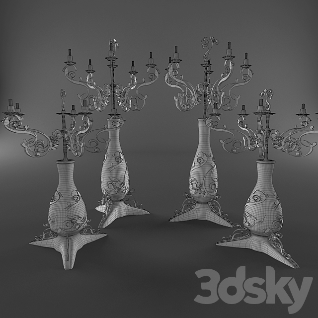 candlestick 3DS Max Model - thumbnail 2