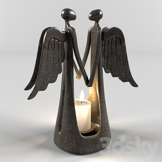 Candlestick “Angels” 3ds Max - thumbnail 1