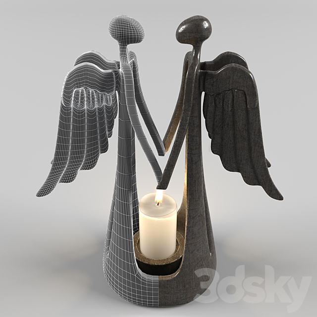 Candlestick “Angels” 3ds Max - thumbnail 3