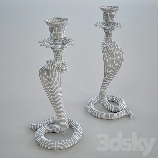 Candlestick cobra 3DS Max Model - thumbnail 2