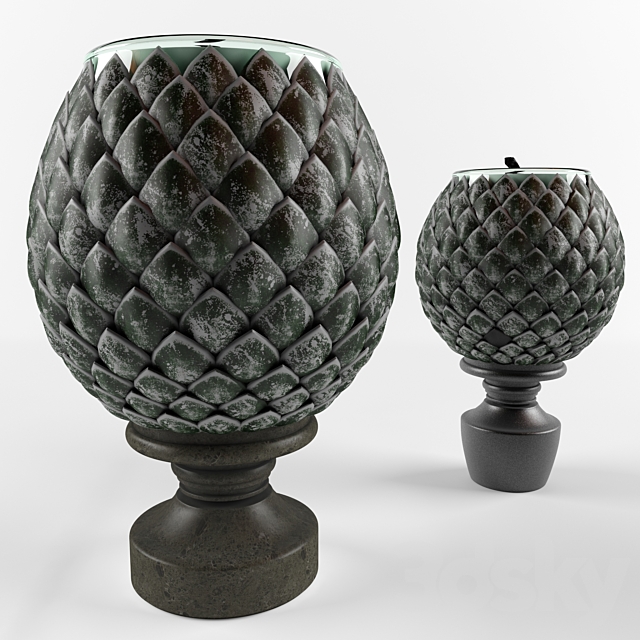 Candlestick in the form of decorative cones 3DSMax File - thumbnail 1