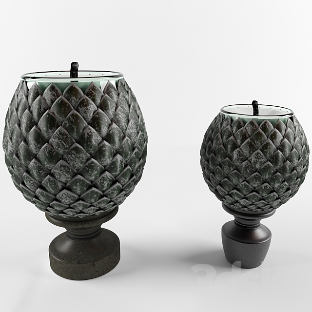 Candlestick in the form of decorative cones 3DSMax File - thumbnail 2